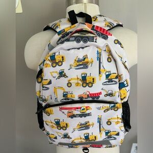 Used once new kids construction backpack with water bottle holders